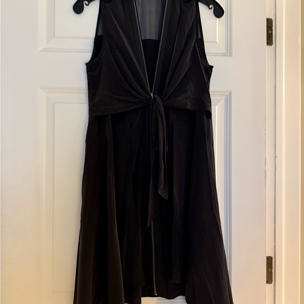 All Saints Black Backless Dress